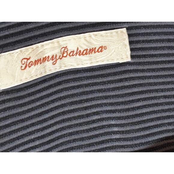 Tommy Bahama Polo Shirt Mens sz L Black Striped Modal Golf travel country club - Picture 5 of 9